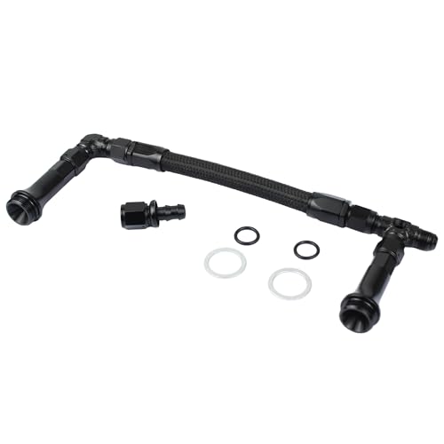 YzusGomumu AN6 Dual Feed Carb Fuel Line Aluminum Braided Fuel Line Kit For Holley 4150 Carburetor Without Pressure Gauge Black - Image 1