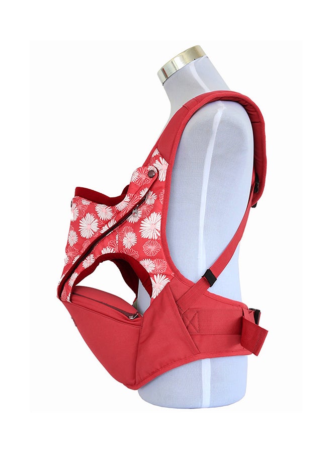 Sunveno Baby Carrier Flower, Comfortable Fabric - Red - Image 4