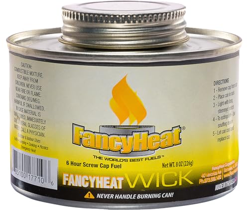 FancyHeat Fancy Heat, Clean Burning Chafing Dish Fuel with Minimal Odor and Soot, "6 Pack", 6 Hour 8oz, Yellow Label - Image 2