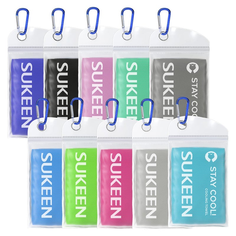 Sukeen Cooling Towel,Instant Evaporative Cooling for Sports,Yoga,Golf,Gym,Neck,Workout and More(40”x 12”) - Image 1