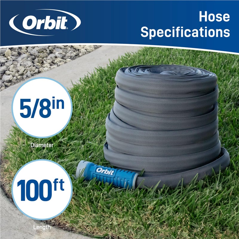 Orbit 33180 ExoJacket Fabric Garden Hose - Heavy-Duty Water Hose (100-Foot x 5/8-Inch) - Image 2