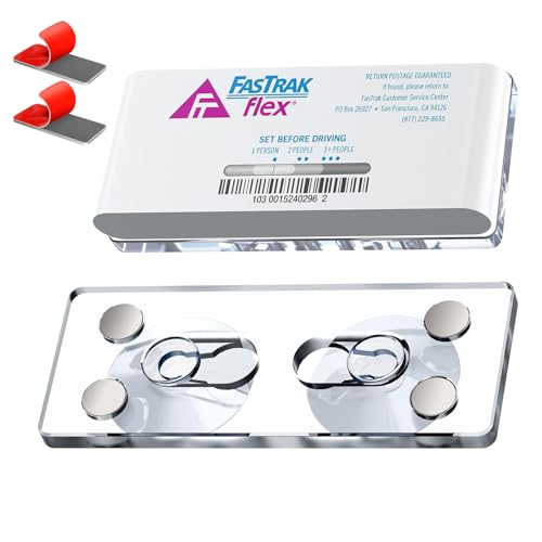 SiLiANK Magnetic FasTrak Flex Holder for Windshield Custom Fit for FasTrak FasTrak Flex Transponders UV Heat Resistant Easy ToolFree Installation Clean NoResidue Removal - Image 1