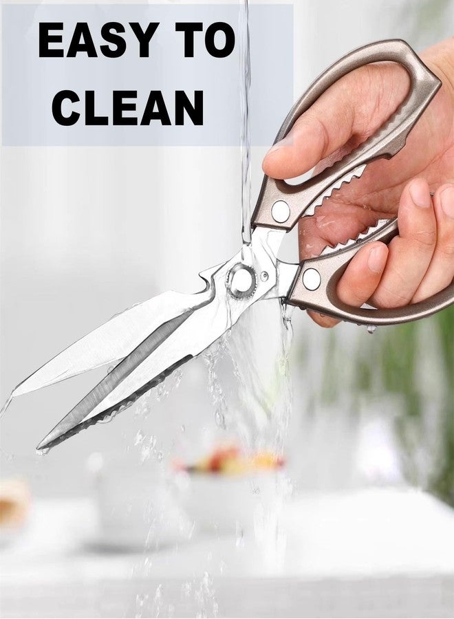 Honsen Kitchen Scissors, All Purpose，Ultra Sharp Meat Scissors，Heavy Duty Cooking Scissor，Dishwash Safe Stainless Steel Kitchen Shears for Food, Chicken Bones, Turkey - Image 4
