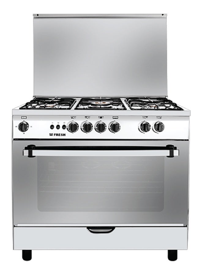 Fresh Gas Cooker Jumbo, Full Stainless, 90 CM, With Fan in the Oven,