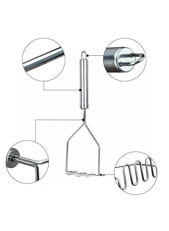ZCM-HAPPY Stainless Steel Potato Masher Silver - Image 5