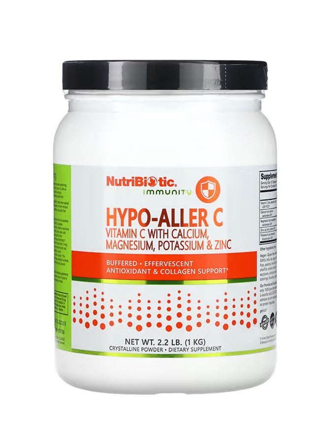 نيوتريبايوتك Immunity Hypo-Aller C فيتامين C مع الكالسيوم والمغنيسيوم والبوتاسيوم والزنك 2.2 رطل (1 كجم)