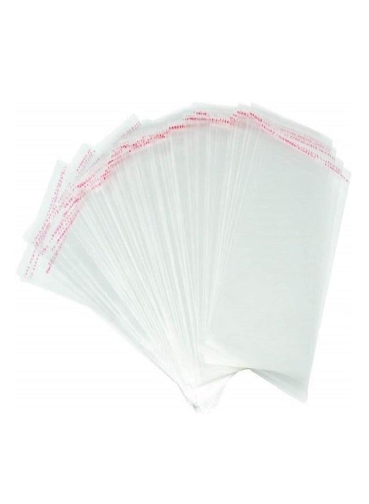 Terabyte 100 Pcs 5x7 Inches Clear Resealable Plastic Bags Self Adhesive Sealing Cellophane Bags for Bakery Cookies Candy Treats Decorative Wrappers, Fits 5'' x 7'' Prints Photos Cards Envelopes - Image 1