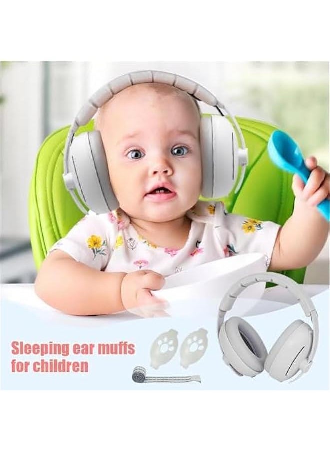 HOOKOR Baby Ear Defender for Babies and Toddlers up to 36 Months,Noise Reduction Earmuffs,Soft Adjustable Headband Toddlers,Comfortable Kids Headphones Against Hearing Damage Improve Sleep  - Image 3