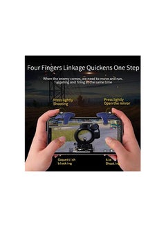 T I G O Mobile Controller Joystick Aim Button Tactile For iPhone & Android Smart Phone PUBG Call OF Duty Fortnite Rules of Survival Game Pad Shoulders Triggers L1 R1 1 Pair with a pair of Gloves  - Image 5
