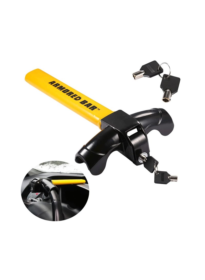 Zikra Car Steering Wheel Lock, Universal Fit for Maximum Security Steering Wheel Lock for Cars and Vans, Anti-Theft T-Bar, Steering Wheel Immobiliser, to Deter Thieves and Secure Vehicle - Image 1