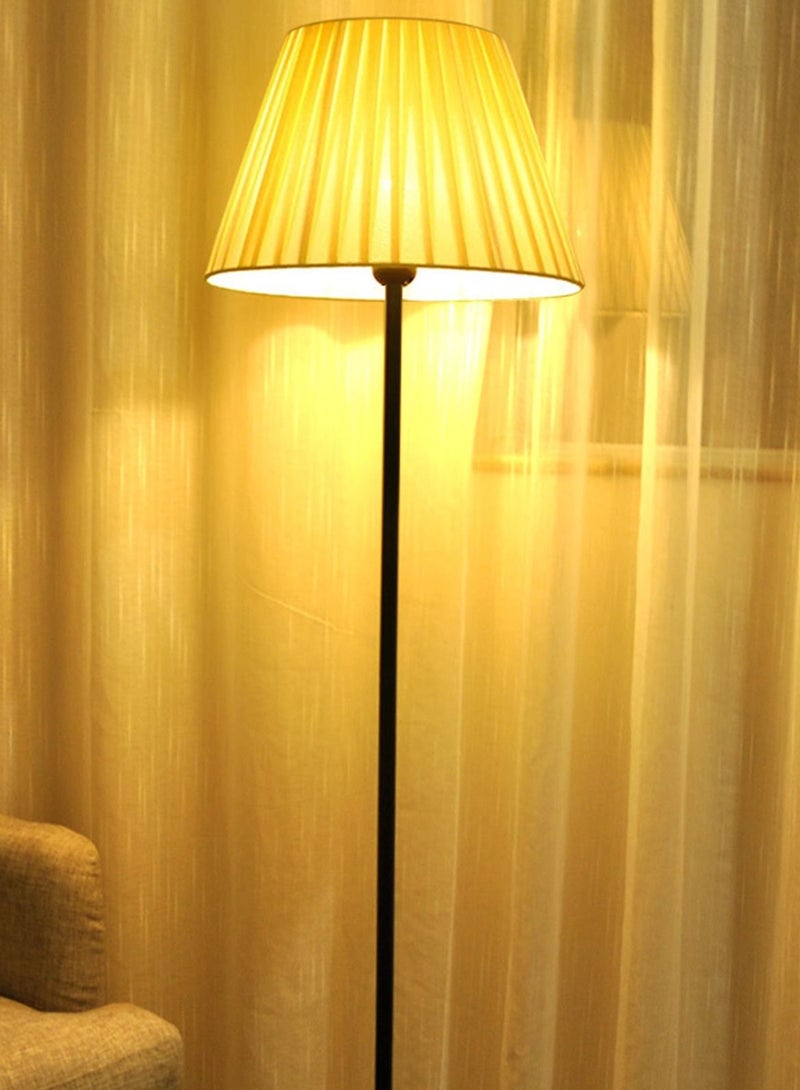 شاربدو مصباح أرضي LED بعمود مستقيم حديث مع جهاز تحكم عن بعد لديكور غرفة المعيشة وغرفة النوم مع عاكس الضوء من الكتان البيج قابل للتعتيم 9 وات أسود 25 × 38 × 155 سنتيجرام - Image 4