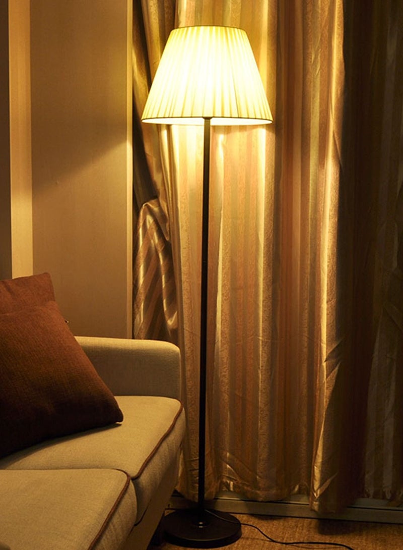 شاربدو مصباح أرضي LED بعمود مستقيم حديث مع جهاز تحكم عن بعد لديكور غرفة المعيشة وغرفة النوم مع عاكس الضوء من الكتان البيج قابل للتعتيم 9 وات أسود 25 × 38 × 155 سنتيجرام - Image 5