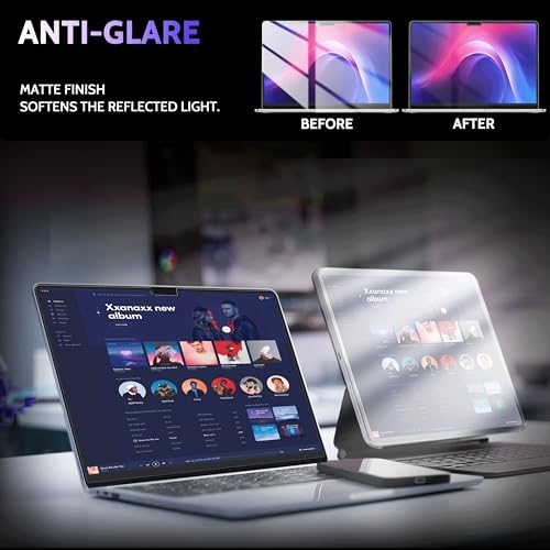 Peslv Magnetic Anti Blue Light Screen Protector for MacBook Pro 16 Inch (2021-2025, M1, M2, M3, M4), Removable Glare Filter for 16.2" Mac Laptop Computer - Image 5