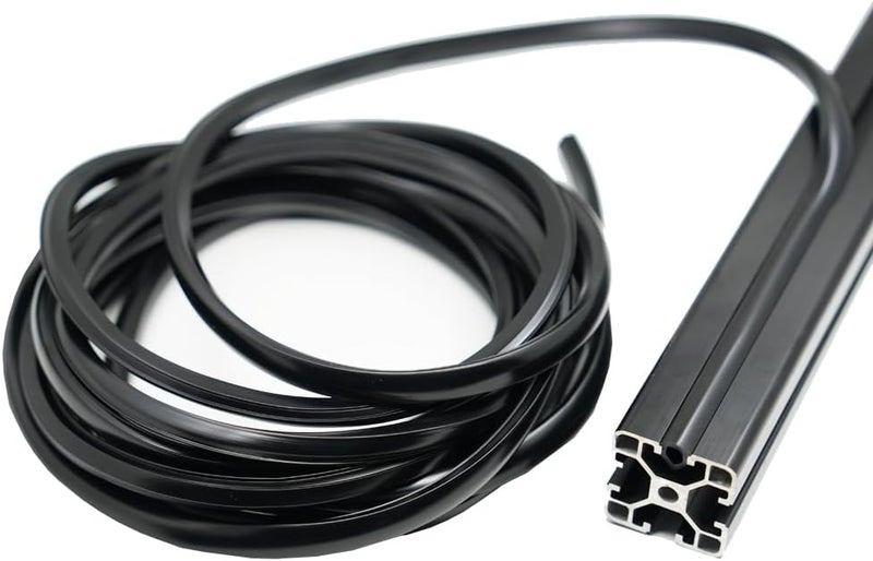 Iverntech 10 Meters Black Dust Protection Soft Cover Seal Dustproof Strip for 30/40 Series 8mm Slot Aluminum Profile Extrustion - Image 1