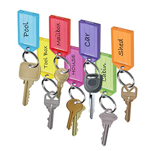 Lucky Line Key Tag with Flap, Split Ring & Paper Insert for Labeling, Key Organization & Identification, Assorted Colors, 25 Pack (6050025) - Image 4