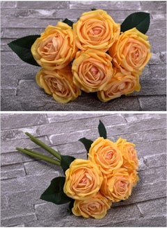 Yatai 6 Heads Real Touch Artificial Rose Flowers Floral Wedding Bouquet Wholesale Artificial Flowers Plants For Home Party Arts Crafts Project Decorations (Yellow) - pzsku/Z3FBB6A9C2F187FAB0FBEZ/45/_/1716820428/3a1428af-3c94-440c-8b5d-31335a748b05