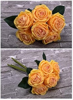 Yatai 6 Heads Real Touch Artificial Rose Flowers Floral Wedding Bouquet Wholesale Artificial Flowers Plants For Home Party Arts Crafts Project Decorations (Yellow) - pzsku/Z3FBB6A9C2F187FAB0FBEZ/45/_/1716820429/157e044b-6db3-4d27-8ead-36202bc11baa