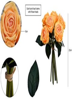 Yatai 6 Heads Real Touch Artificial Rose Flowers Floral Wedding Bouquet Wholesale Artificial Flowers Plants For Home Party Arts Crafts Project Decorations (Yellow) - pzsku/Z3FBB6A9C2F187FAB0FBEZ/45/_/1716820430/2247c103-563f-4968-902d-ff5bf24c8fca