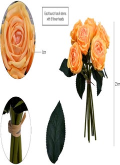 Yatai 6 Heads Real Touch Artificial Rose Flowers Floral Wedding Bouquet Wholesale Artificial Flowers Plants For Home Party Arts Crafts Project Decorations (Yellow) - pzsku/Z3FBB6A9C2F187FAB0FBEZ/45/_/1716820432/0df7a2a4-bf70-43da-813f-97e1f2343cdf