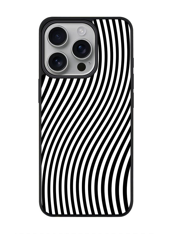 Stylizedd For iPhone 16 Pro Case [Compatible with MagSafe] Slim Magnetic cover Phone Case iPhone 16 Pro -Zebra Lines - Image 1