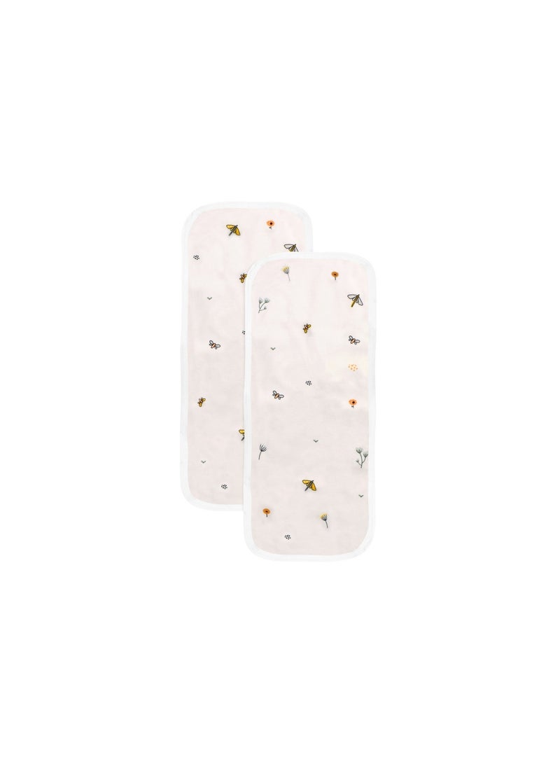 Hummingbird Premium Ultra-Soft Burping Cloths for Baby – Absorbent Breathable Shoulder Cloth for Feeding & Spit-Up, Butterflies Design - Image 1