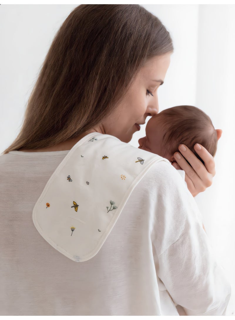 Hummingbird Premium Ultra-Soft Burping Cloths for Baby – Absorbent Breathable Shoulder Cloth for Feeding & Spit-Up, Butterflies Design - Image 2