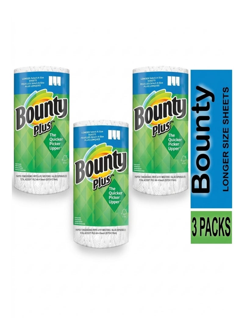 Bounty 3-Piece Plus Select-A-Size Paper Kitchen Towel - Image 1