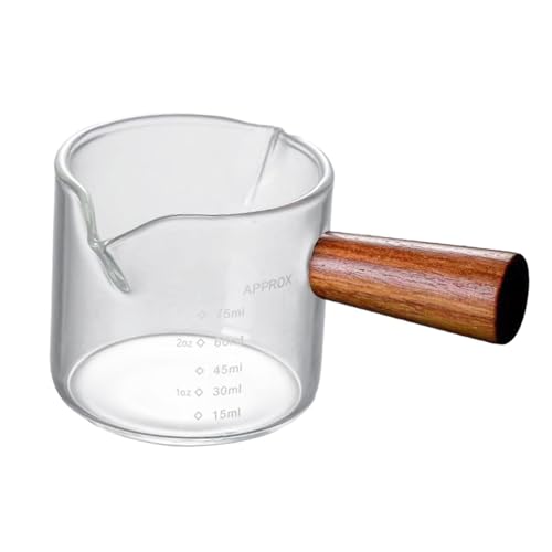 MERISHOPP Espresso Measuring Glass Jug Cup Clear Glass Pitcher For Coffee Baking 100Ml - Image 5