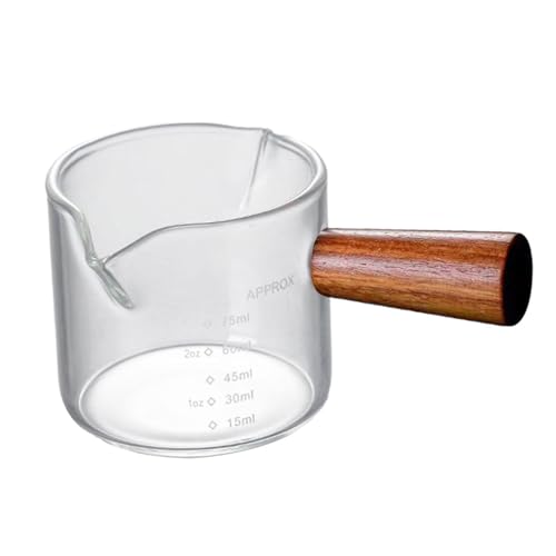 MERISHOPP Espresso Measuring Glass Jug Cup Clear Glass Pitcher For Coffee Baking 100Ml - Image 4