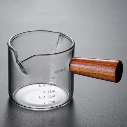 MERISHOPP Espresso Measuring Glass Jug Cup Clear Glass Pitcher For Coffee Baking 100Ml - Image 3