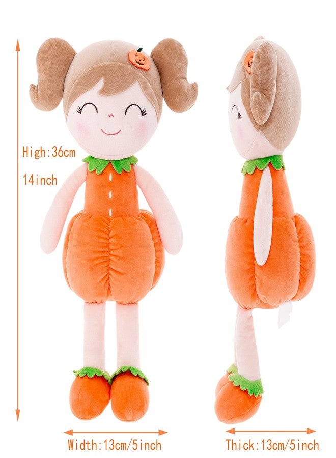 Gloveleya Dolls Halloween Pumpkin Baby Girl Gifts Plush Pumpkin Doll Soft Toys Orange 18 inches - Image 2