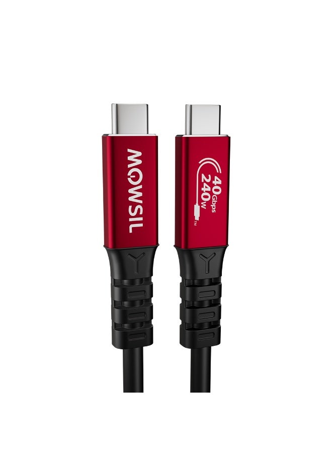 Mowsil USB4 Type-C Video Cable 2M,8K@60Hz,240W PD 3.1,40Gbps Thunderbolt 3/4 Cable - Image 1