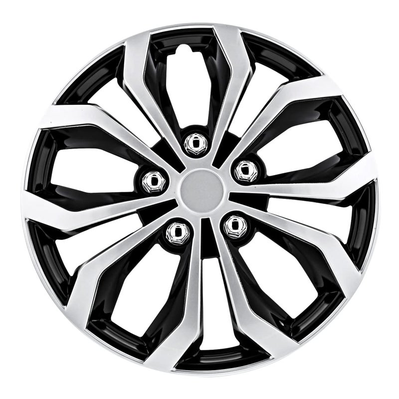 Pilot Automotive WH55315SBS BlackSilver 15 Inch 15 Spyder Performance Wheel Cover Fits Toyota Volkswagen VW Chevy Chevrolet Honda Mazda Dodge Ford and Others 4 Count Pack of 1 - Image 3