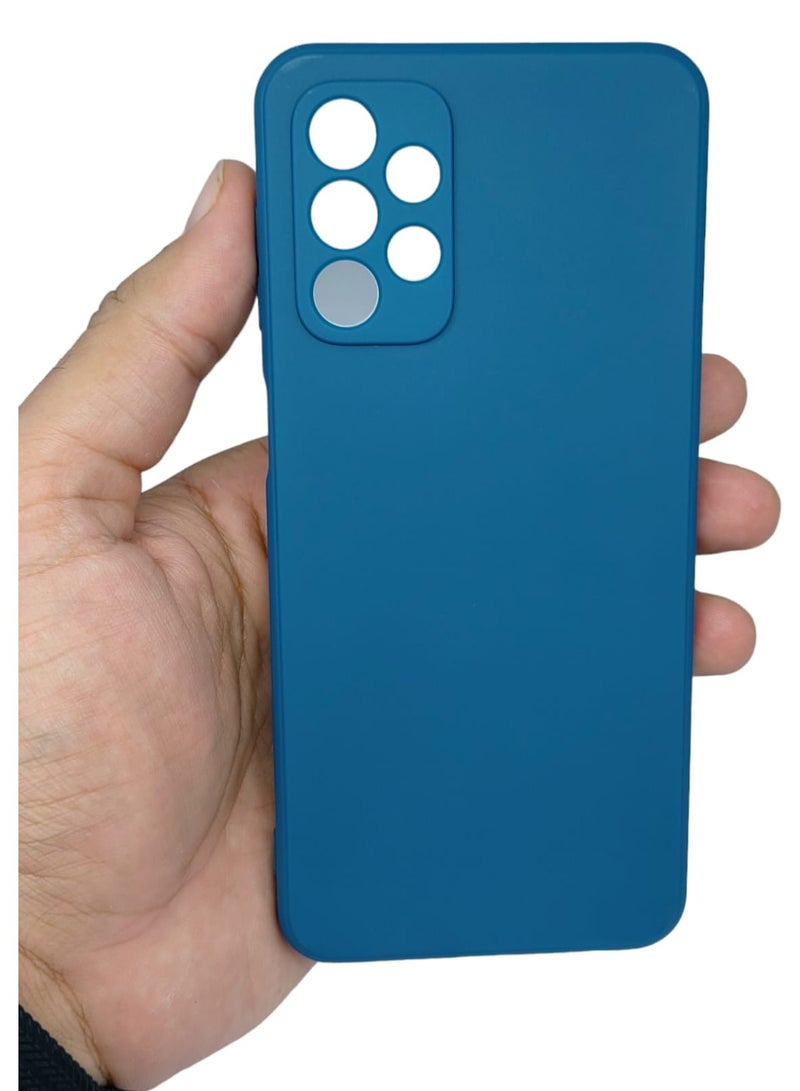 Blue Sky Compatible with Samsung Galaxy A73 Case Liquid Silicone Case Full Body Protective Cover Shockproof Slim Phone Case Anti-Scratch Soft Microfiber Lining - Image 4