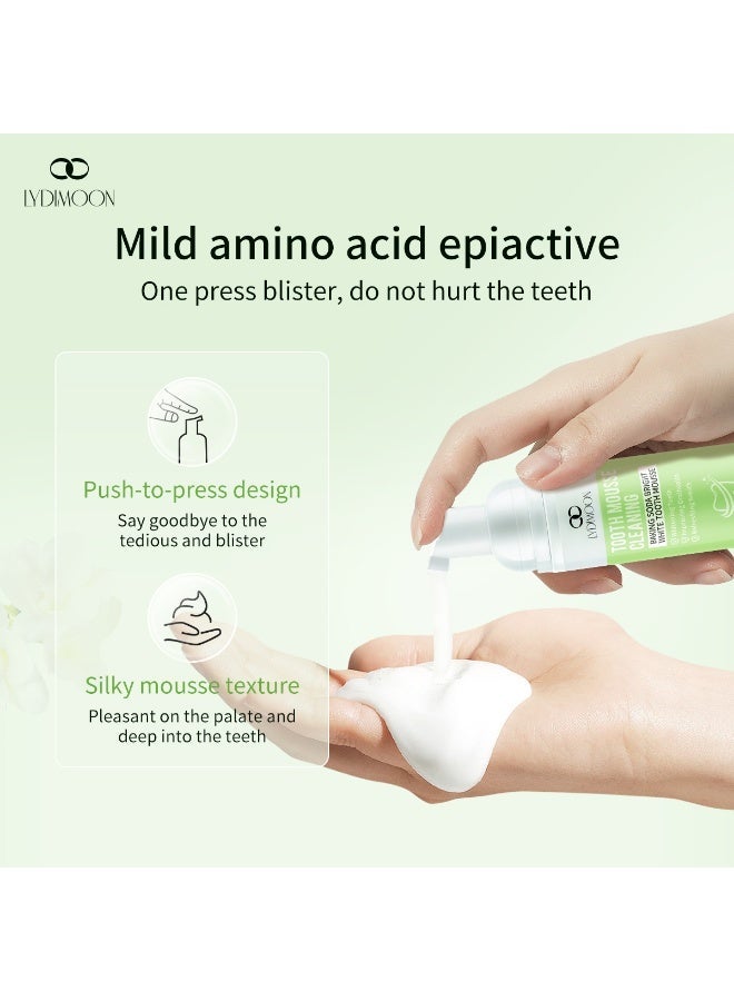 LYDIMOON Bright White Tooth Mousse | Peppermint Flavor, Gentle Stain Removal & Fresh Breath 60g - Image 3