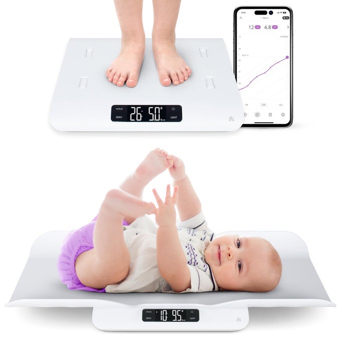 SMART BLUETOOTH BABY SCALE WITH INHOUSE ALGORITHM FOR WIGGLY BABIES INFANTS AND TODDLERS