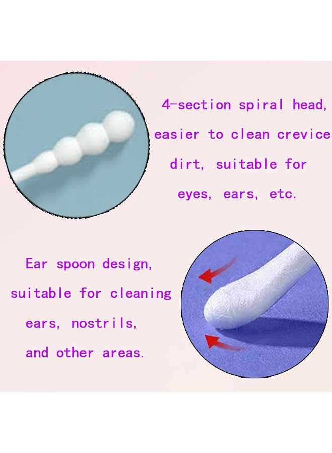 Duomama 200Pcs Biodegradable Baby Cotton Swabs Double Headed Design For Safe Ear & Nose Cleaning Gentle & Effective - Image 4