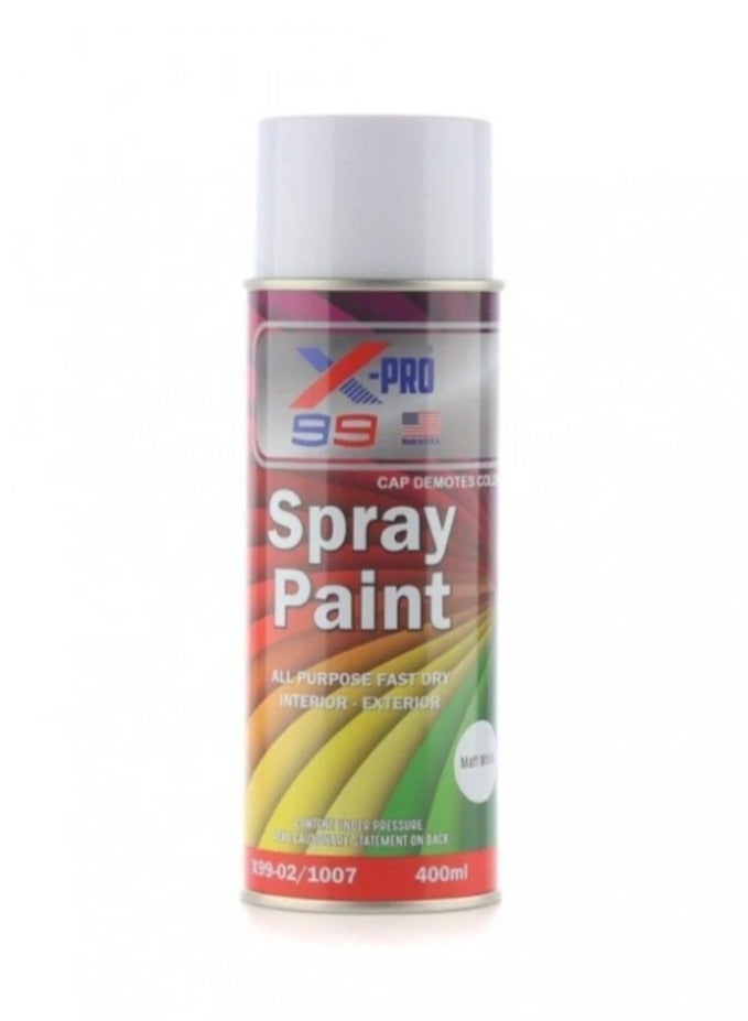 Xpro X-Pro 99 All Purpose Spray Paint Matt White, 450ml - Image 1