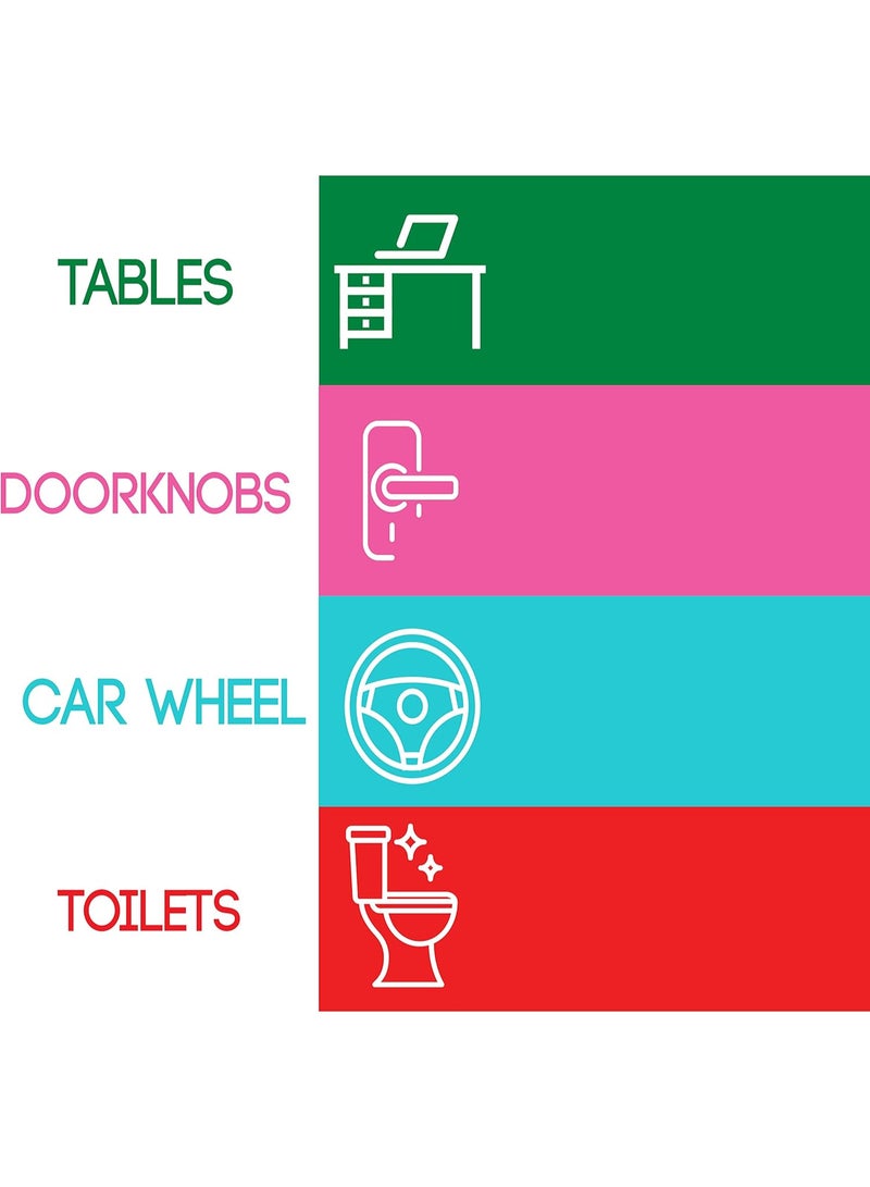 وايت 6 عبوه من مناديل بيضاء مضادة للبكتيريا متعددة الاستخدامات ٥٠ منديلًا رائحة منعشة ونظيفة برائحة الليمون والليمون الحامض المنعشة. - Image 3