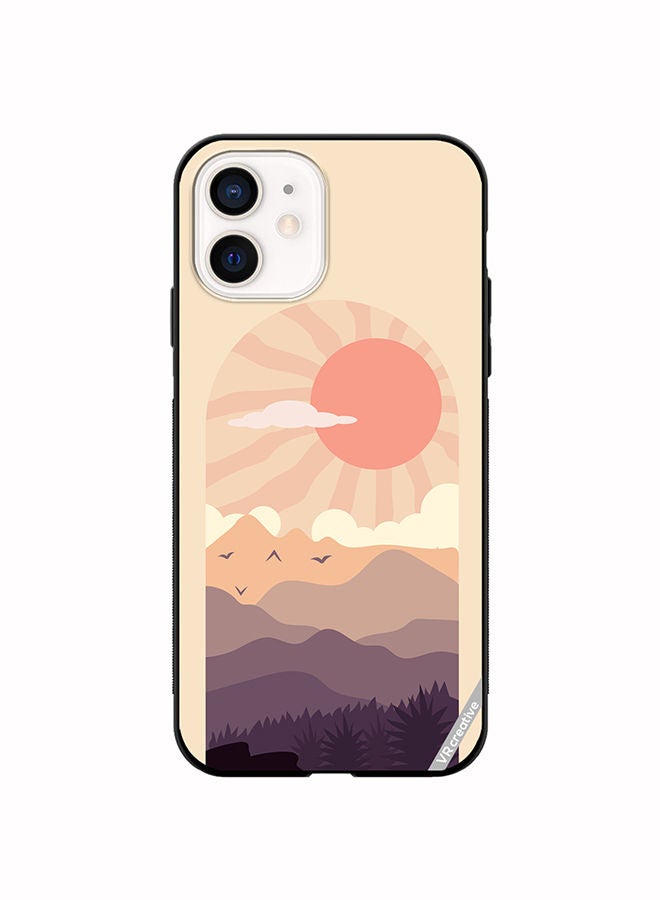 VR CREATIVE Protective Case Cover For Apple iPhone 12 mini Abstract Landscape Design Multicolour - Image 1