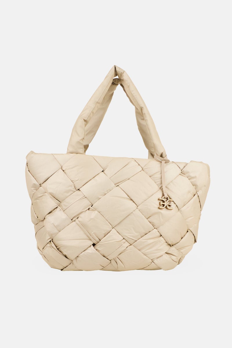 Sam Edelman Women Quilted Tote Bag, Beige - Image 1