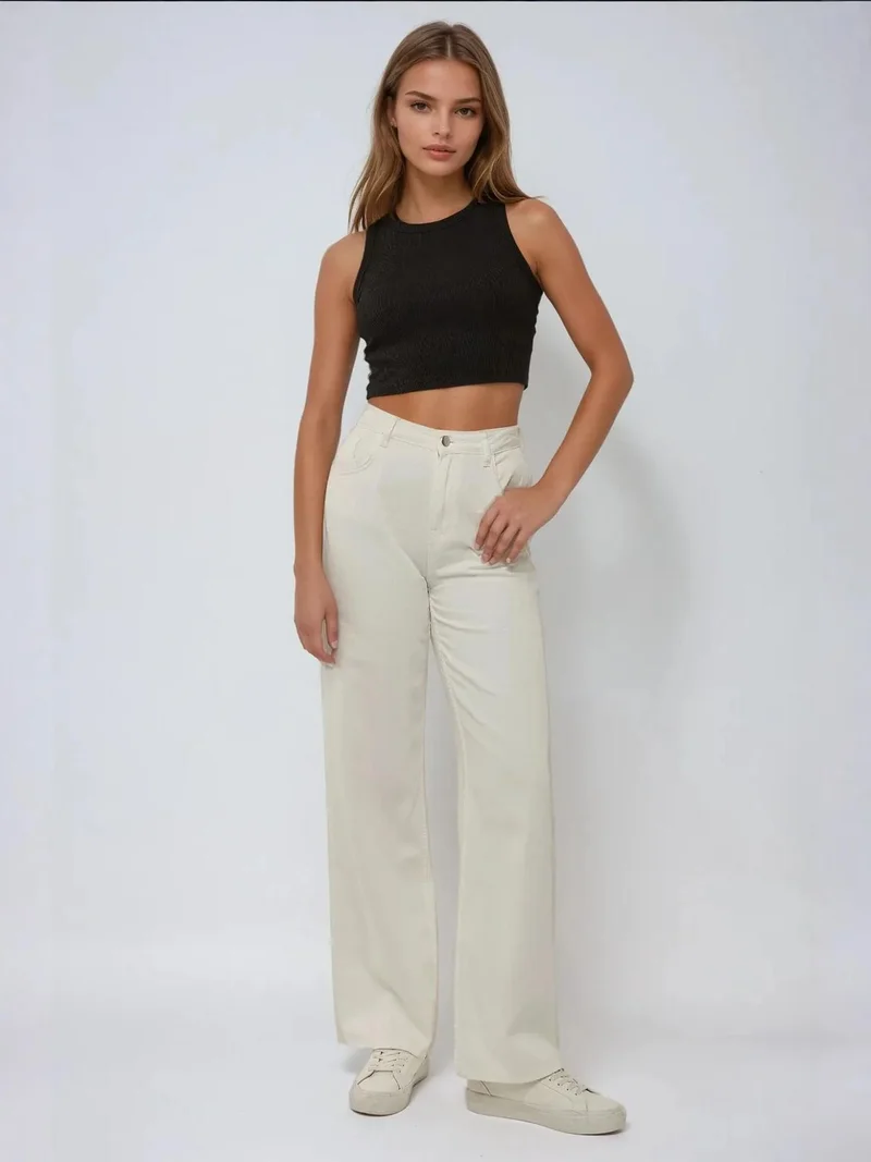 HICCUP Halter Neck Knitted Crop Tank Top