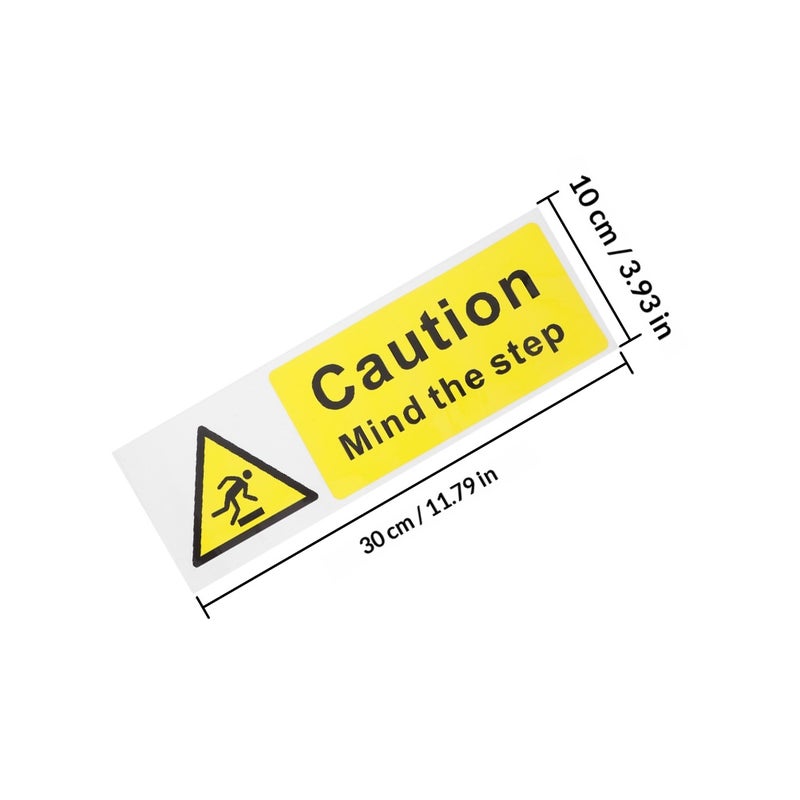 2 Pcs Self Adhesive Floor Safety Sign For Indoor Stairs Caution Watch Your Step Sticker Warning Decal For Workplace Safety - Image 2