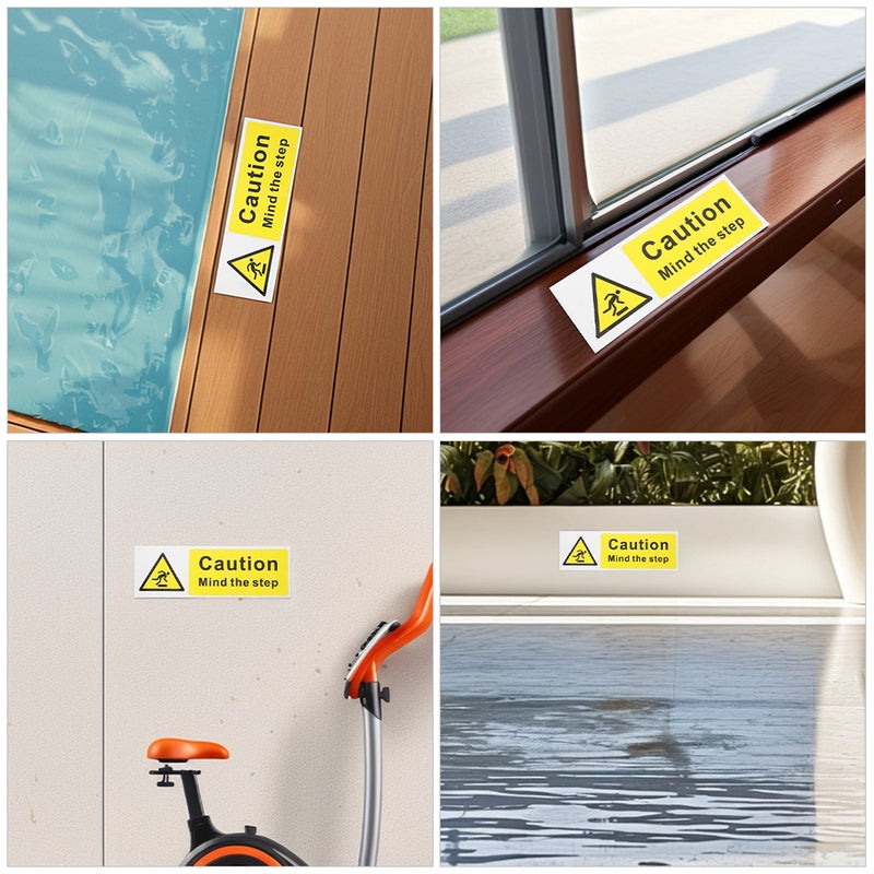 2 Pcs Self Adhesive Floor Safety Sign For Indoor Stairs Caution Watch Your Step Sticker Warning Decal For Workplace Safety - Image 3