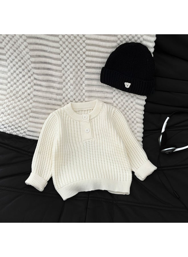 Baby Autumn And Winter New Knitted Vest For Boys And Girls Korean Style Casual Sweater Vest Baby Warm Knitted Vest Trendy