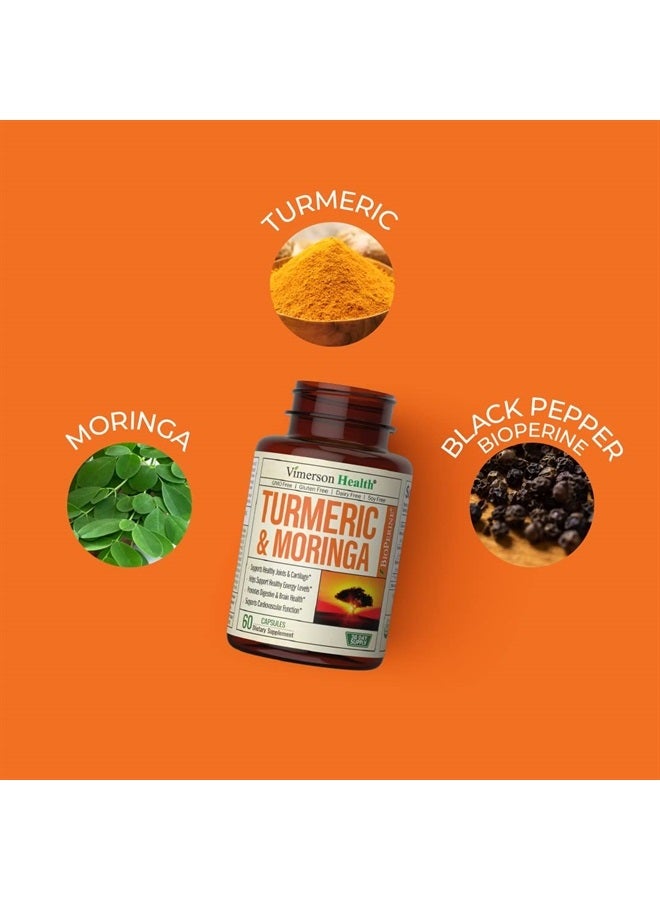 Vimerson Health Turmeric Curcumin & Moringa Leaves Extract with Black Pepper. 95% Curcuminoids - Joint Support Supplement with Tumeric Powder, Bioperine & Moringa Oleifera Leaf for Joints, Digestion & Energy. 60 Caps - Image 5