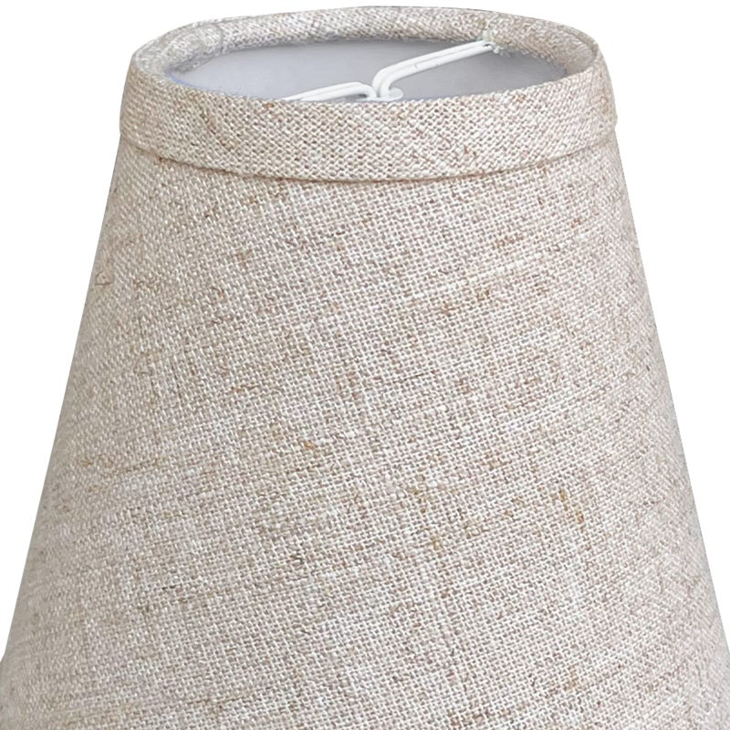 TooToo Star Double Mini Small Brown Barrel Lamp Shades Clip On Bulb, TOOTOO STAR Barrel Fabric Lampshade for Table Chandeliers Wall Floor Lamp Replacement, 3x6x5 Inch, Set of 2 (2 PCS Pack) - Image 4