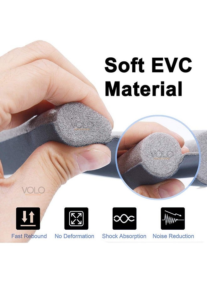 Volo VOLO Vinyl Sound-Proof Reduce Noise Energy Saving Weather Stripping Under Door Twin Draft Stopper - Pack of 2 (36 Inch, Grey)  - Image 2