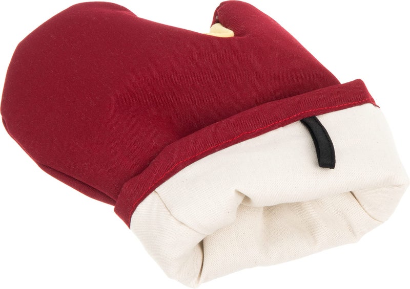 San Jamar KT0212 Cool Touch Flame Conventional High Heat Intermittent Flame Protection up to 900°F Oven Mitt, 13 inch Length, Red - Image 3