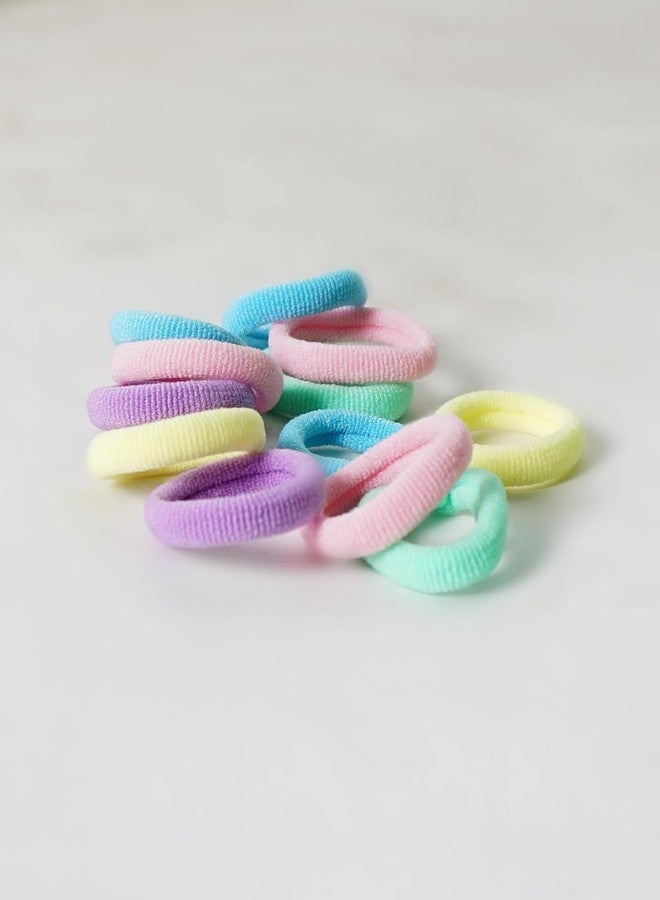 Hatanu Mall Elastic Hair Ties | Baby Rubber Bands For Thin and Thick Hair | Durable Cotton Ponytail Holders For Baby Kid Girls Hair Accessories Set (Multicolor) - With Storage Box - Image 4